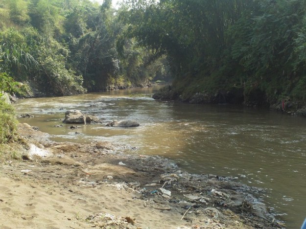 Posisi start rafting di sungai Cimanuk