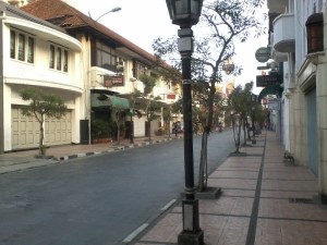 Jalanan Braga yang lengang