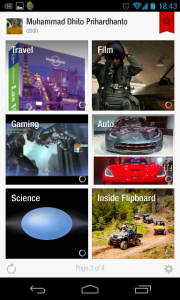 Tampilan Flipboard pada Android
