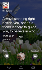 Pilihan menu Facebook Home