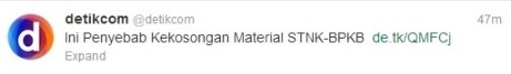Tweet dari Detik