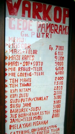 Daftar Menu