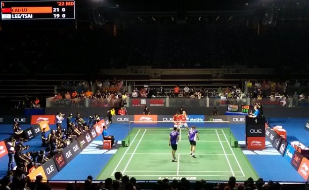 Awal set ke-2 partai ganda putra