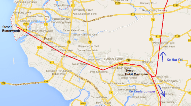 Rute kereta api dari KL menuju Hat Yai