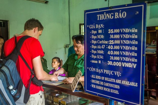 Daftar harga peluru per buah (photo by Ian)