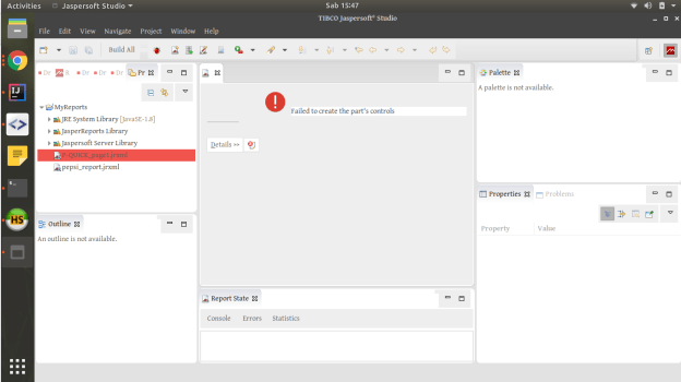 Error opening the jrxml file on Ubuntu 17.10