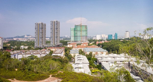 Tampak kawasan Puchong di sekitar Bukit Wawasan