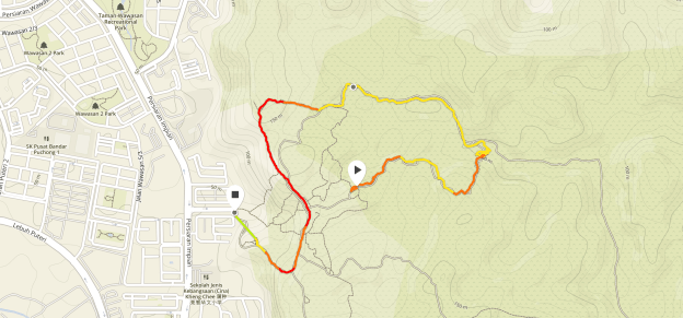 Rute trekking di Bukit Wawasan