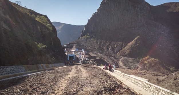 Trek 1 km terakhir menjelang finish