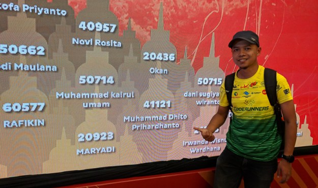 No BIB di Borobudur Marathon 2018