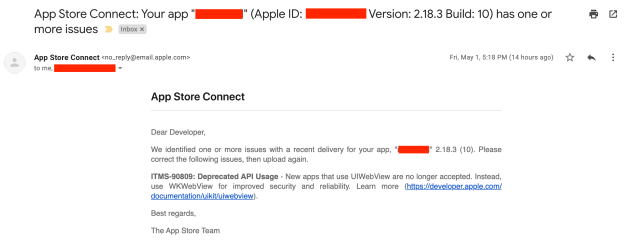 ITMS-90809: Deprecated API Usage